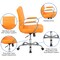 Emma and Oliver Mid-Back Vinyl Executive Swivel Office Chair with Chrome Base and Arms